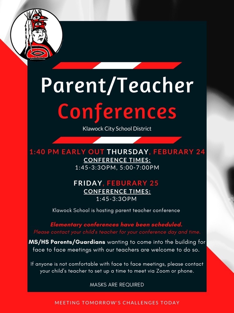 parent teacher conferences flyer with information