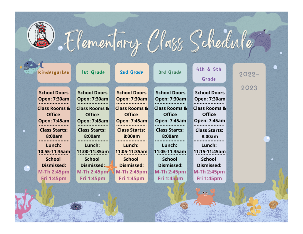 22.23 elementary class schedule